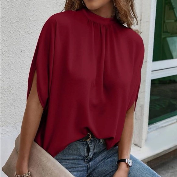 Boho tie back batwing sleeve top - Picture 13 of 15